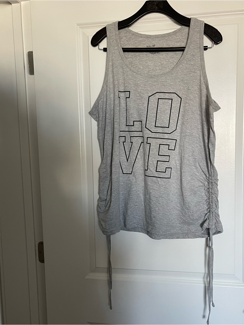Bobbie Brooks Light Gray Logo Sleepwear Tee-Size 1X